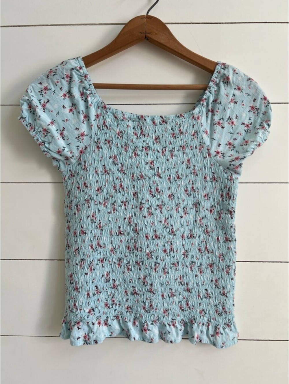Art Class Floral Cap Sleeve Top Girl's Size 14 16 Boho Feminine Coquette School